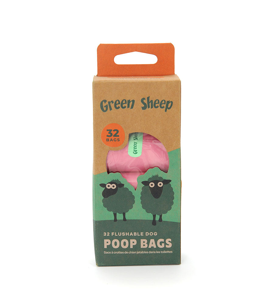 Flushable Poop Bags (Unscented) - 32 Bags