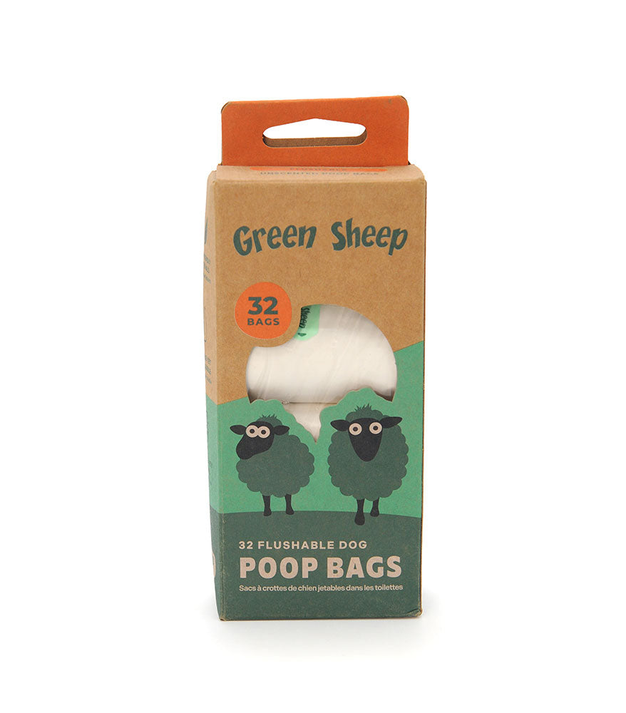 Flushable Poop Bags (Unscented) - 32 Bags