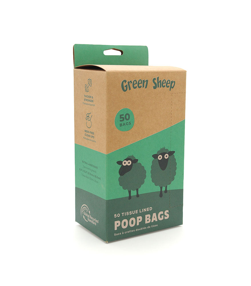 Tissue Lined Poop Bags (Unscented) - 50 Bags