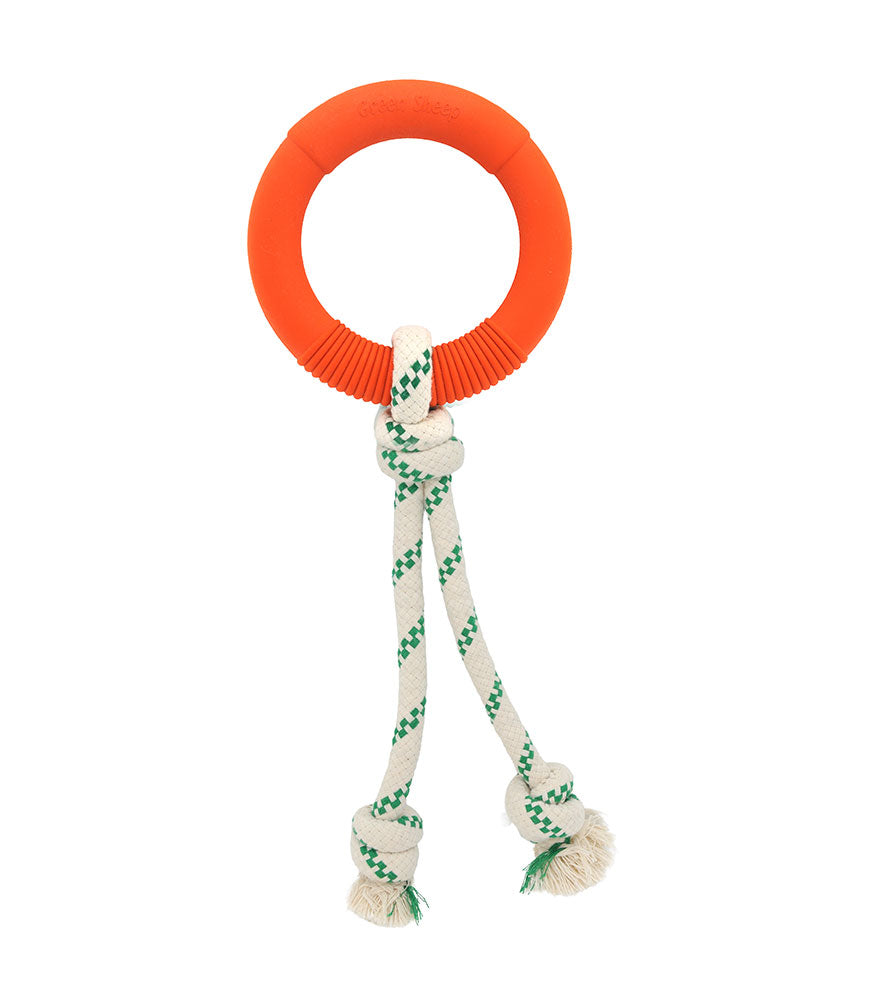 Natural Rubber Hoop With Rope Toy