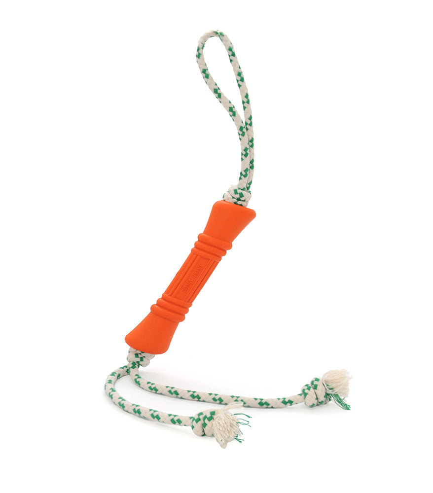 Natural Rubber Bone With Rope Toy