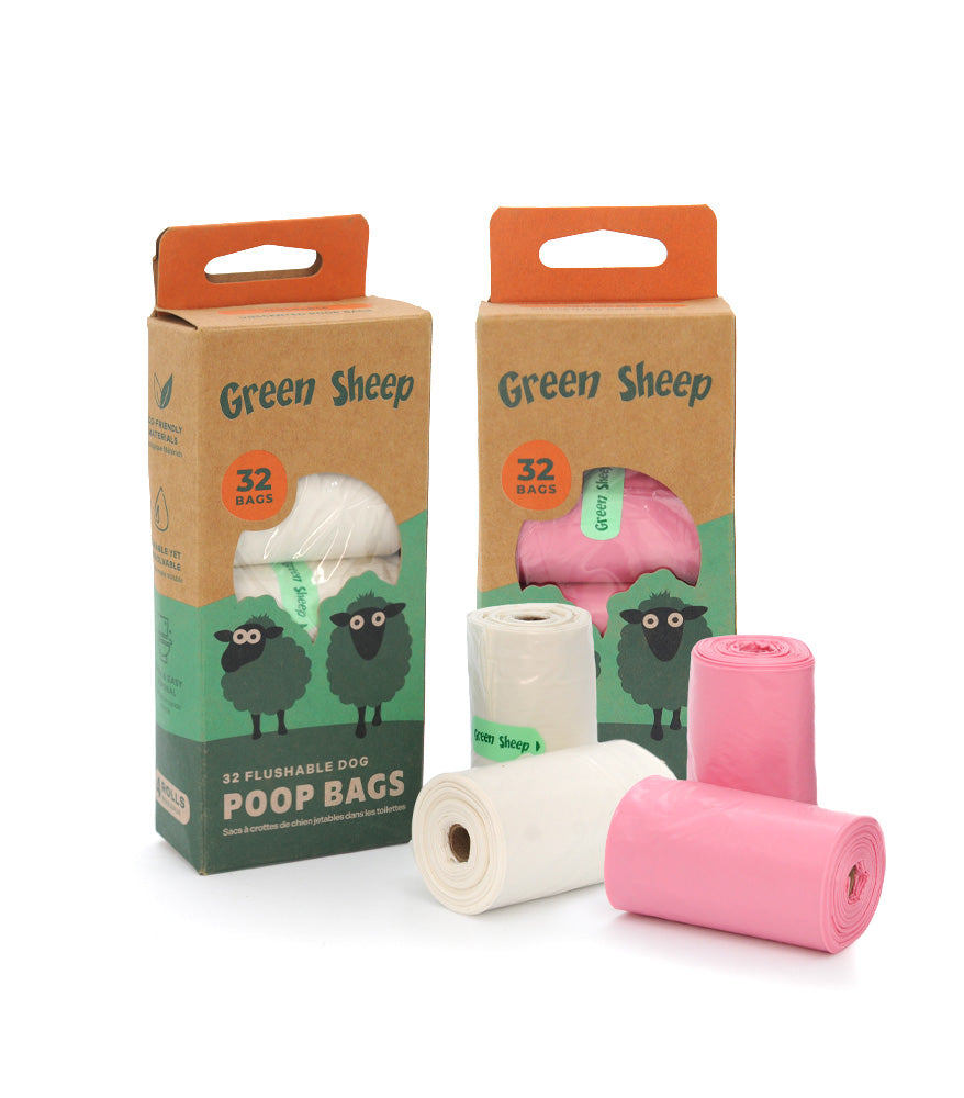 Flushable Poop Bags (Unscented) - 32 Bags
